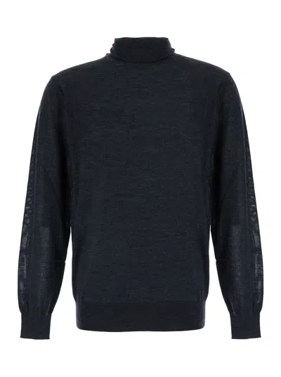 Kangra Cashmere Kangra Wool Turtleneck Sweater For Men In Gray