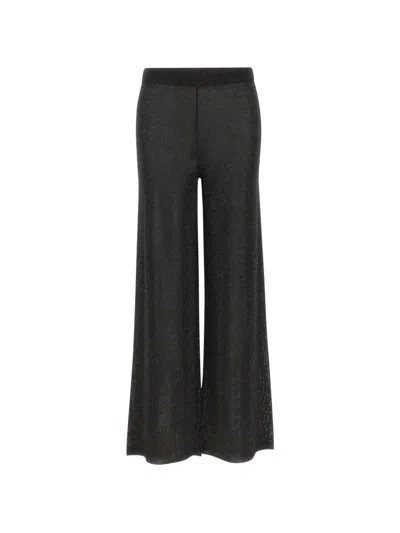 Kangra Cashmere Knit Palazzo Pants In Black