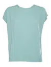 Kangra Cashmere Kangra Woman Sweater Sage Green Size 10 Cotton In Light Blue