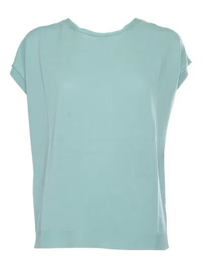 Kangra Cashmere Knit T-shirt In Blue