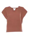 Kangra Cashmere Knitted Vest In Brown