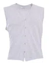 Kangra Cashmere Gray Knitted Vest In White