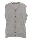 Kangra Cashmere Sleveless Vest In White