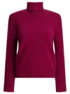 Kangra Cashmere Kangra Ribbed Turtleneck Knitwear In Rich Purple In Burgundy