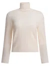 Kangra Cashmere Turtleneck Sweater With Cropped Hem In Neutral
