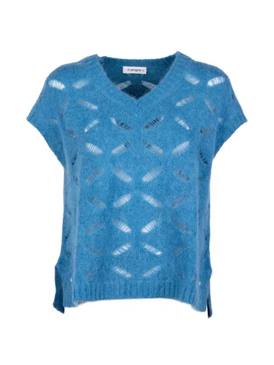 Kangra Cashmere Ladder-stitch V-neck Sweater In Multi