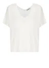 Kangra Cashmere Kangra White Linen Knit Top