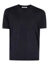 Kangra Cashmere Kangra Short-sleeve Knit Top With Ribbed Detailing