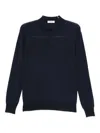 Kangra Cashmere Long-sleeve Polo Shirt In Blue