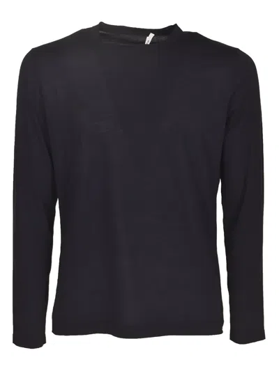 Kangra Cashmere Long-sleeved Crew-neck Sweater In Blue