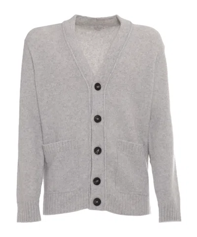 KANGRA CASHMERE LONG-SLEEVED KNITTED CARDIGAN