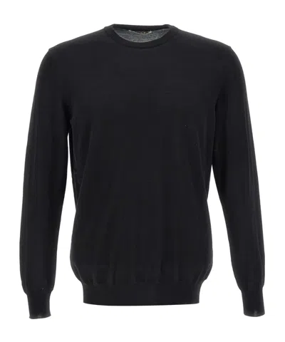 Kangra Cashmere Long-sleeved Knitwear In Black