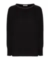 Kangra Cashmere Embellished-neck Sweater In Black