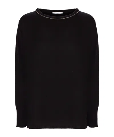 KANGRA CASHMERE KANGRA EMBELLISHED BOAT NECK KNITWEAR