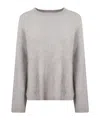 Kangra Cashmere Long-sleeved Sweater In Gray