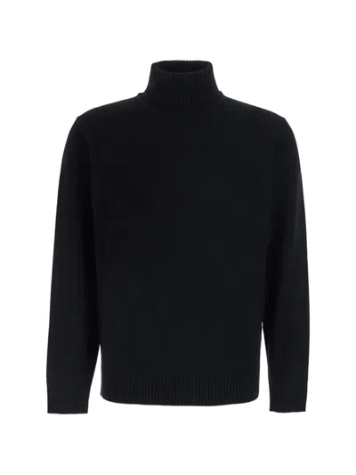 Kangra Cashmere Long-sleeved Roll-neck Sweater In Blue