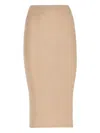 Kangra Cashmere Kangra Golden Viscose Skirt In Neutral