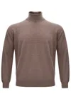 Kangra Cashmere Elegant Brown Woolen Sweater For Men