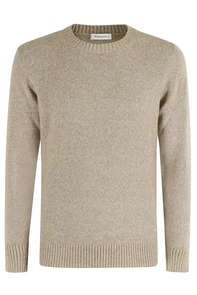 Kangra Cashmere Maglia Girocollo Basico In Gray