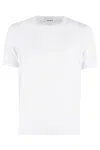 Kangra Cashmere Kangra Short-sleeve Cotton Knit Top With Ribbed Detailing In Bianco