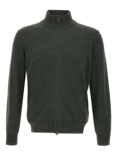 Kangra Cashmere Merino Cardigan In Green