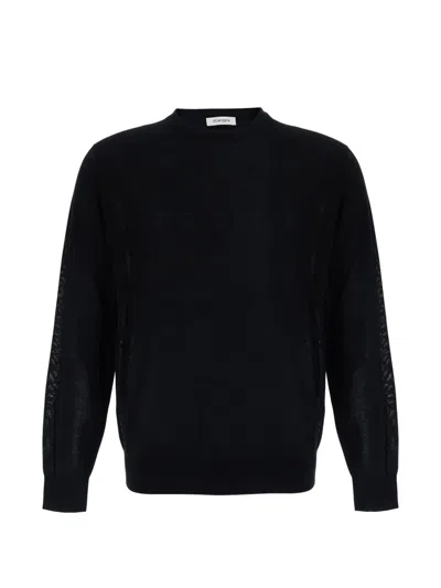 Kangra Cashmere Merino Wool Sweater In Black
