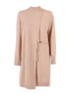 Kangra Cashmere Asymmetric Tie Mini Dress In Pink