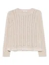 Kangra Cashmere Open-knit Sweater In Neutral