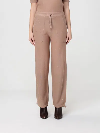 Kangra Cashmere Pants Woman Kangra In Brown
