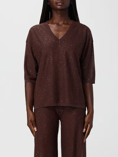 Kangra Cashmere Pants Woman Kangra In Brown