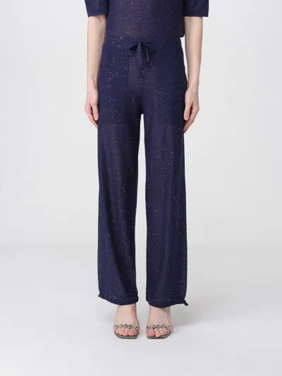 Kangra Cashmere Pants Woman Kangra In Blue