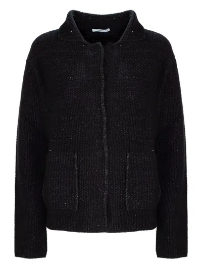 Kangra Cashmere Patch-pocket Cardigan In Black