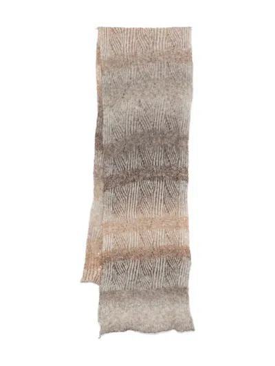 Kangra Cashmere Patterned-jacquard Scarf In Neutral