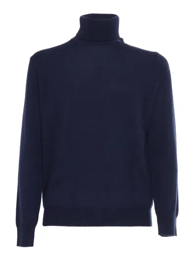 KANGRA CASHMERE PLAIN KNITTED TURTLENECK SWEATER