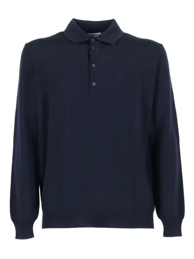 Kangra Cashmere Polo In Blue