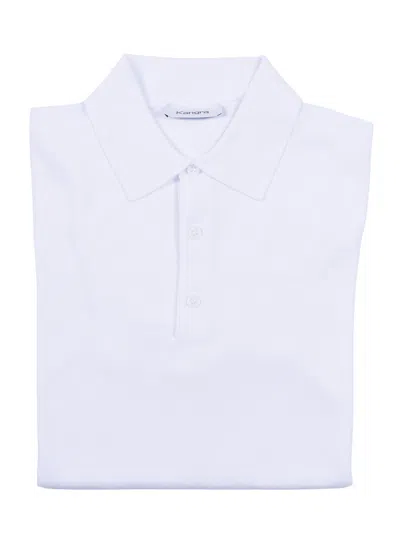 Kangra Cashmere Polo Con Bottoni Rasata Calata In White