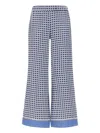 Kangra Cashmere Wide-leg Pants With Geometric Pattern
