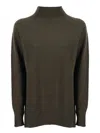 Kangra Cashmere Raglan-sleeve Funnel-neck Sweater In Green