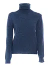 Kangra Cashmere Regular Fit Turtleneck Sweater In Blue