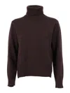 Kangra Cashmere Regular Fit Turtleneck Sweater In Brown
