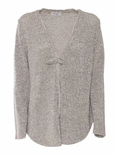 KANGRA CASHMERE RELAXED FIT SEQUIN-EMBELLISHED JACKET WITH DEEP V-NECKLINE