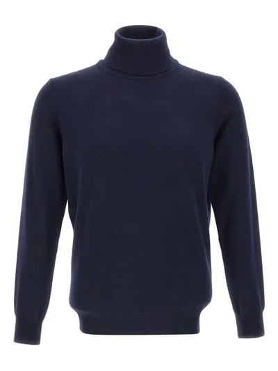 Kangra Cashmere Ribbed Cashmere Sweater In Blue