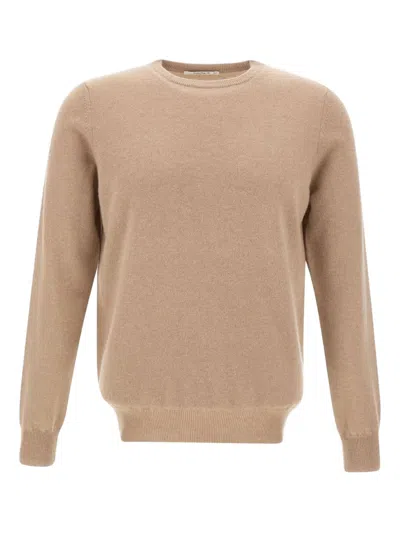 Kangra Cashmere Ribbed Crew-neck Cashmere Sweater In Neutral