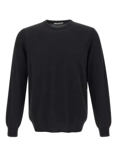 Kangra Cashmere Ribbed Crew-neck Sweater In Black