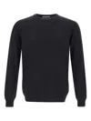Kangra Cashmere Ribbed Crew-neck Sweater In Black