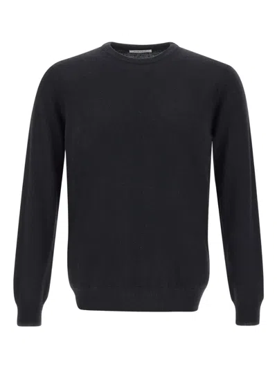 Kangra Cashmere Ribbed Crew-neck Sweater In Black