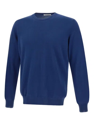 Kangra Cashmere Ribbed Crew-neck Sweater In Blue