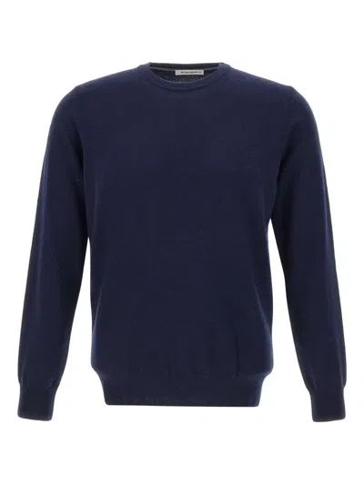 Kangra Cashmere Ribbed Crew-neck Sweater In Blue