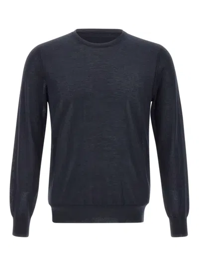 Kangra Cashmere Ribbed Crew-neck Sweater In Blue