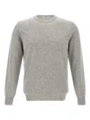 Kangra Cashmere Ribbed Crew-neck Sweater In Gray